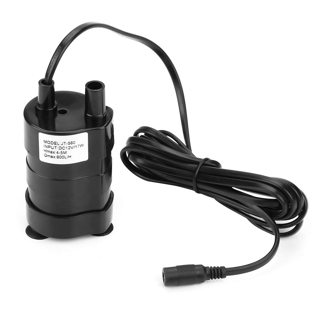 DEWIN Submersible Pump, 12V Mini High Hydraulic Head DC Brushless Submersible Water Pump for Solar Fountain, Garden Irrigation, Washing Machine