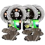 Approved Performance F15666 - [Front & Rear Kit] Performance Drilled/Slotted Brake Rotors and Carbon Fiber Pads