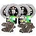 Approved Performance F15666 - [Front & Rear Kit] Performance Drilled/Slotted Brake Rotors and Carbon Fiber Pads