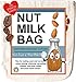 Nut Milk Bag - Certified Organic Cotton | Reusable Unbleached Natural Cheesecloth Strainer For Almond Milk, Juicing & Cold Brew Coffee | 12”X12” Commercial Food Grade Filter