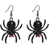 Halloween Costumes Decorations Spider Earrings Dangle for Women Scary Halloween Party Favors Supplies for Womens Halloween Girls Spider Earrings Punk 3D