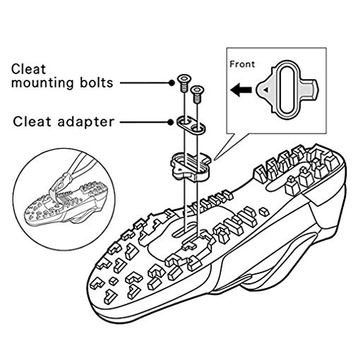 YouCY Bicycle Pedals Cleat Set, Mountain Bike Accessories Cleats Kit for Cycling Shoes Cleats - Thumbnail 6