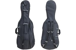 ModouString Cello case 4/4 Thickened Soft Bag Cello Gig Bag with Multiple Pockets & Handle & Adjustable backpack straps Strong light (black)