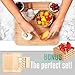 Cheese Board Set: 13x13.4x2 Inch All Bamboo Tray with Slide Out Drawer, 4-Piece Cutlery, Coasters and Guide in a Gift Box, Perfect Housewarming Gift & Best Gift for Every Kitchen