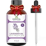 Lavender Essential Oil - Highest Quality Therapeutic Grade Backed by Research - Largest 4 Oz Bottle with Premium Glass Dropper - 100% Pure and Natural - Guaranteed Results - Essential Labs