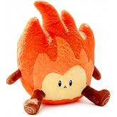 Furry Campfire Plush Toys Funny Fake Fire Firewood Plush Pillow Bonfire Stuffed Plushie Pillows Indoor Outdoor Camping for Adults, Cozy Home Office Room Decoration, Camping Enthusiast Gift