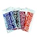 Pack of 4, The Elixir Ice Cool Scarf Neck Wrap Headband Bandana Cooling Scarf, 4 Pcs Value Pack (Black, Blue, Orange, Red)