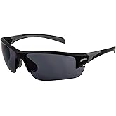 Global Vision Hercules 7H Sport Golf Motorcycle Sunglasses Black/Gray with Smoke Lens