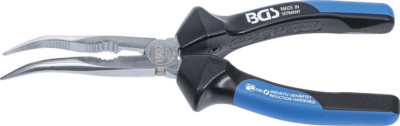 BGS 673 | Bent Nose Pliers | with Cutting Edge | 200 mm