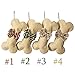 Beyond Your Thoughts New Linen Dog Bone Christmas Stockings for Pet Jute Natural Burlap Holidays-16 inches x 8 inches 3# Snow Bowknot (1 Pack)