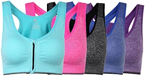 taigee Women's Zipper Front Closure Sports Bra Zipped Workout Yoga Bras