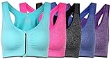 taigee Women's Zipper Front Closure Sports Bra Zipped Workout Yoga Bras