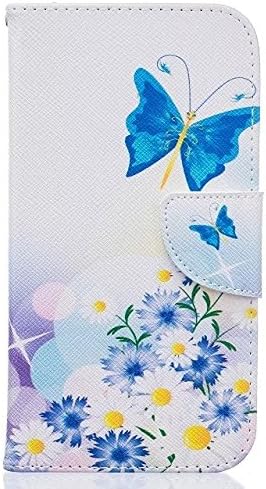 Moto G4 Case, Moto G4 Plus Case,Topratesell Design Premium PU Leather Wallet Pouch Case for Motorola Moto G4 / G4 Plus Blue Butterfly