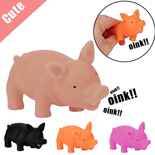 Shybuy Toys Party Squeeze Realistic SQUEAKING Pink Toy Pig (Random Colour) - Thumbnail 6