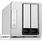TerraMaster D2-310 USB Type C External Hard Drive RAID Enclosure USB3.1 (Gen2, 10Gbps) SUPERSPEED+ 2-Bay RAID Storage (Diskless)