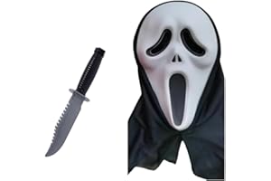 Festive Find Store Scary Scream Face Mask for Halloween Horror Scream Face Mask for Halloween Costume Cosplay Party Mask