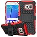 K-Xiang Galaxy S7 Case, (Armor Series) TPU Heavy Duty Dual Layer Shockproof Silicone Phone Protective Case Hybrid Kickstand Cover for Samsung Galaxy S7 2016 (Red)