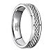 Frank S.Burton 6mm 8mm White Carbon Fiber Inlay His and Hers Tungsten Carbide Wedding Band Set