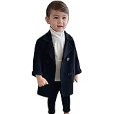 Toddler Boys Trench Coat Mid Length Wool Blend Winter Warm Peacoat Overcoat Kids Plaid Thick Winter Dress Coat
