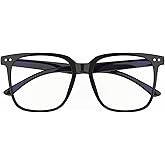 DTIUGUTAE Oversized Square Blue Light Blocking Glasses for Women and Men - Gaming & Computer Anti-Fatigue
