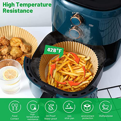 Air Fryer Disposable Paper Liner Parchment Paper NonStick Baking Paper，Waterproof Oil Resistant