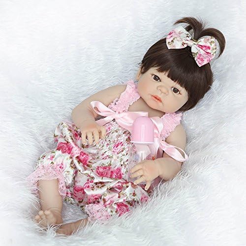Minidiva Reborn Baby Dolls RB075, 100% Handmade 22" 55cm Realistic Baby Dolls Full Vinyl Silicone Lifelike Newborn Doll Girls Kids Gifts / Toys, EN71 CERT