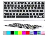 Apple Magic Keyboard Cover 2-Pack (Buy One will Free Gift 1pcs DHZ Customized Cover) Black Ultra Thin Soft Silicone Skin Protective Film for Magic Keyboard MLA22B/A US Keyboard Layout