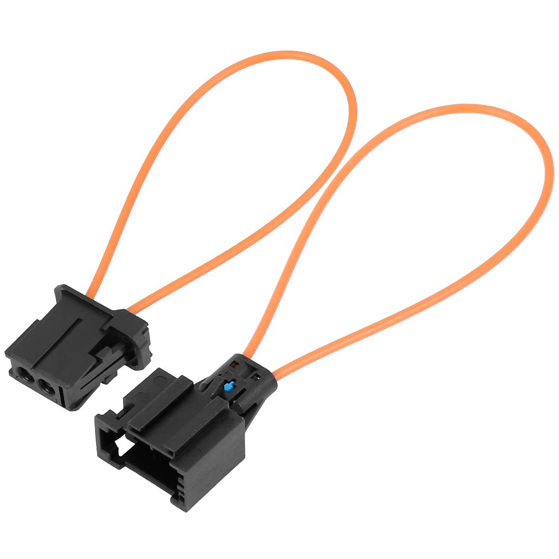 X AUTOHAUX 1 Set Automobile Fiber Optic Loop Cable Bypass Adaptor Male Female