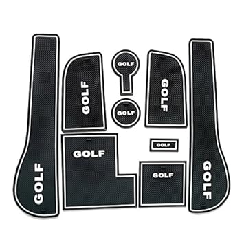LFOTPP Golf 7 R GTD GTI GTE Auto Styling Innentür Gummimatten Anti Rutsch Matten (White)