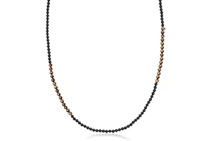 COAI Matte Onyx Tiger Eye Necklace Beaded Necklace for Men Women