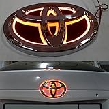 LED Illuminated Light Lighting Emblem Tuning Sticker 3M Badge Logo For Toyota (13 x 8.9 cm)