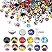JOVITEC 1680 Pieces Hot Fix Glass Flatback Rhinestones HotFix Round Crystal Gems 4 MM in Storage Box with Tweezers and Picking Rhinestones Pen (12 Colors, 4 mm)