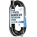 IRON FORGE CABLE 2 Pack of 6 Ft Outdoor Extension Cords - 16/3 Heavy Duty Black Extension Cord Pack