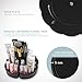 Jerrybox Makeup Organizer Adjustable Professional Makeup Organizer, Compact Size with Large Capacity, Fits Different Types of Cosmetics and Accessories (Black)