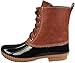 AXNY Dylan Women's Lace Up Two Tone Combat Style Calf Rain Duck Boots