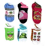 The Muppets Girls 6 pk Socks (6-8 Girls, True Love No Show)