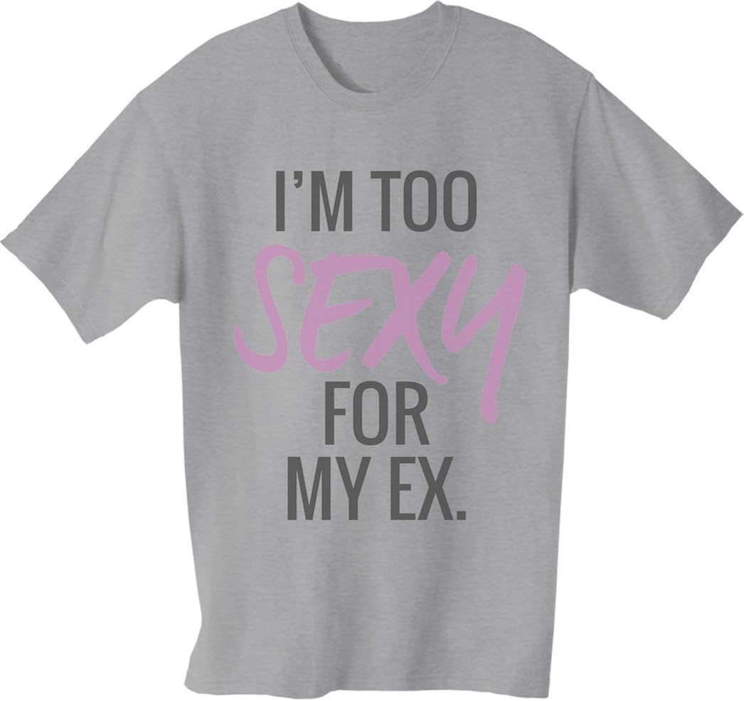 Im Too Sexy for My ex Men's TShirt! Small Grey Amazon.co.uk Clothing