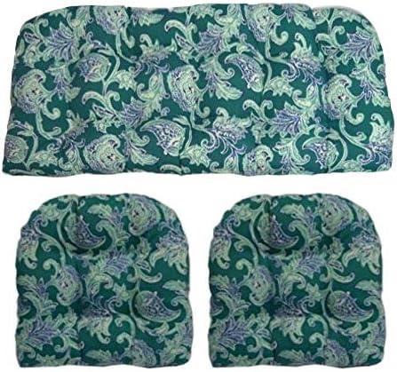 Amazon Com Resort Spa Home Decor 3 Piece Wicker Cushion Set