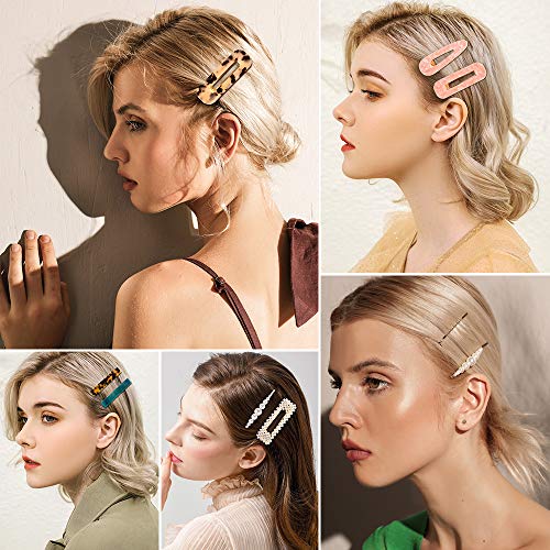 image for 15 PCS Pearls Hair Clips-Cehomi Fashion Korean Style Acrylic Resin Hai