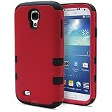 Galaxy S4 Case, MagicMobileÂ® Hybrid Impact Shockproof Cover Hard Armor Shell and Soft Silicone Skin Layer [ Red - Black ] with Screen Protector, Stylus and Charm