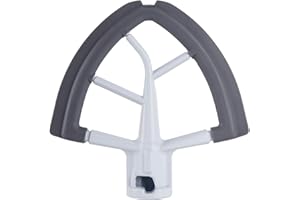 Equust Flex Edge Beater Compatible with Compatible with 4.5-5 Quart Tilt-Head Stand Mixers, KitchenAid Mixer Attachments, Paddle with Scraper, Flexible Silicone Edges