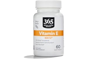 365 EVERYDAY VALUE 365 by Whole Foods Market, Vitamin E 400 Iu W Mixed Tocopherols, 60 Softgels