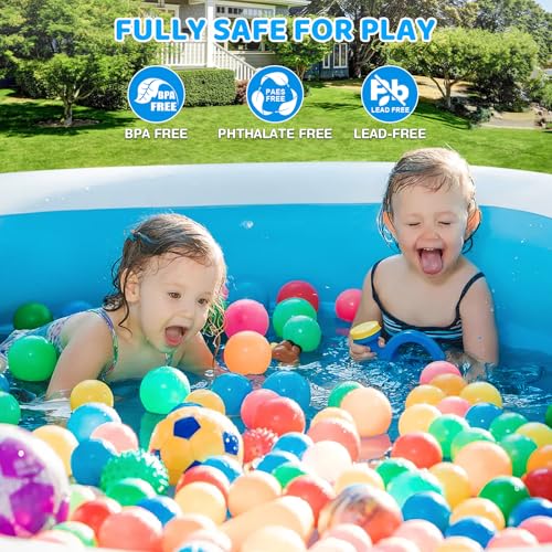 Extra Large Inflatable Pool for Adults, 180"x76"x22" Oversized Thickened Swimming Pool with Air Pump, Full Size Family Big Blow Up Pools for Backyard Garden Lawn Indoor Outdoor Summer Water Party