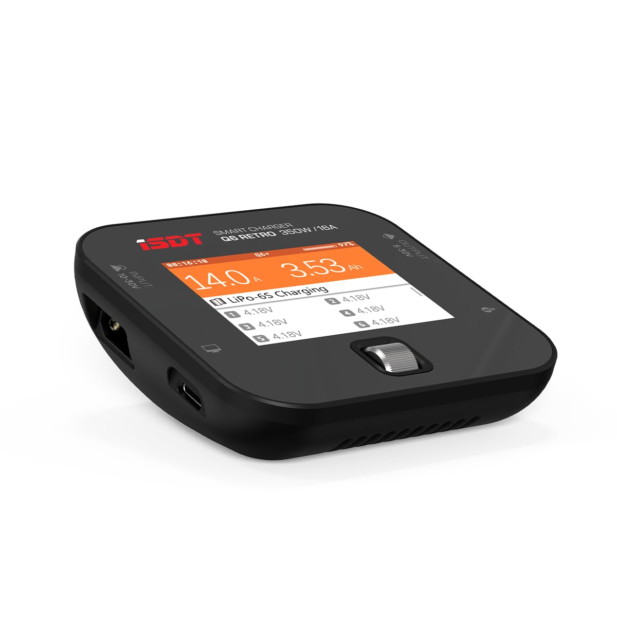 ISDT Q6 Retro Lipo Battery Balance Charger/Discharger (2-6S): Smart Digital Charger for RC - 350W, 16A, DC