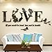 Vacally Wall Decor Stylish Removable 3D Leaf LOVE Wall Sticker Art Vinyl Decals Bedroom Living Room Decor Wallpaper