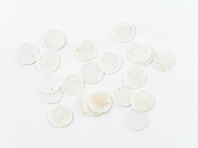 Amazon 紗や工房 薄いシェルパーツ ラウンド 径約15mm 約個 通し穴付き 1穴 プレート 天然貝 手芸材料 クラフトパーツ ビーズ用品 Diy資材 チャーム アクセサリートップ 通販