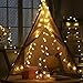 Battery Operated String Lights, ZOUTOG 33ft 60 Crystal Balls Outdoor String Lights with Remote Controller + 8 Pcs Lighting Hooks, LED String Lights for Patio/Garden/Lawn/Home - Warm White