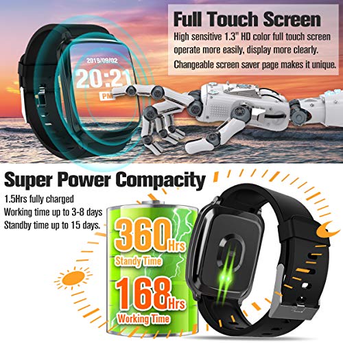 Smart Watch, Smartwatch for Android Phones, Waterproof Fitness Watch with Heart Rate Sleep Monitor Sport Fitness Activity Tracker Watch with Pedometer Calorie Compatible for Samsung iOS Women Men