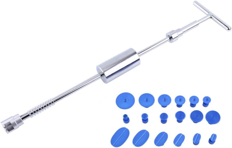 18 pastilles adh/&eacute;sives Kit de r/&eacute;paration de d/&eacute;bosselage de voiture sans peinture avec marteau coulissant en T