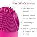 Wireless Charger Facial Cleansing Brush, Vinmori Sonic Face Brush with 12 Speeds for Deep Pore Cleansing, Reduce Acne Anti-Aging Skin Care Face Massager IPX7 Waterproof